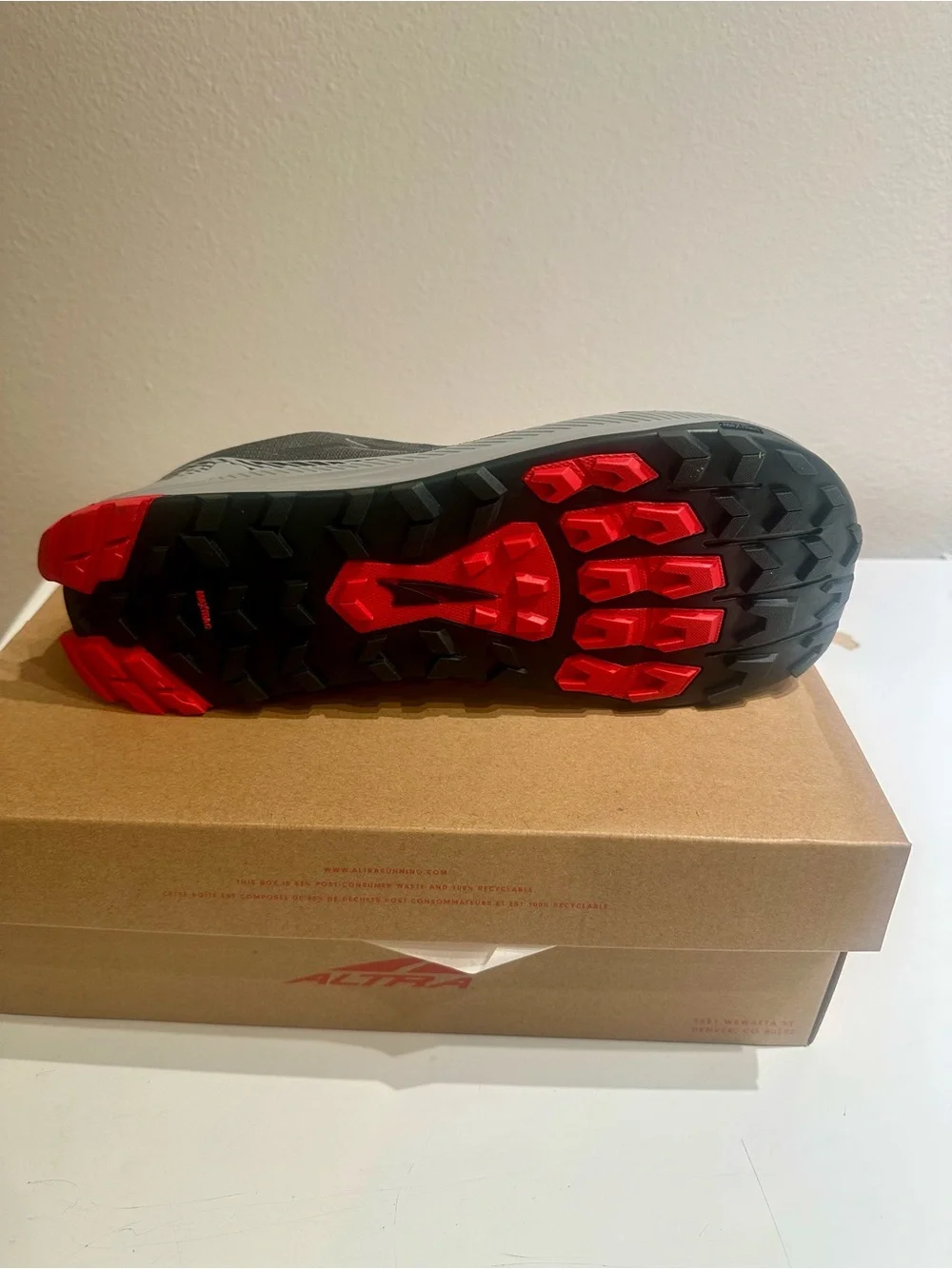 Altra Men's Black with Red Accents Trail Shoe